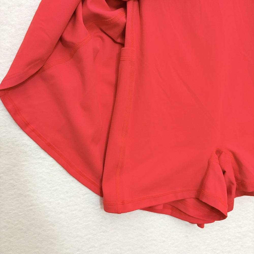 Blogilates Tie Front Twirl Active Dress Size Large NWT Orange Inner Shorts - Picture 9 of 9
